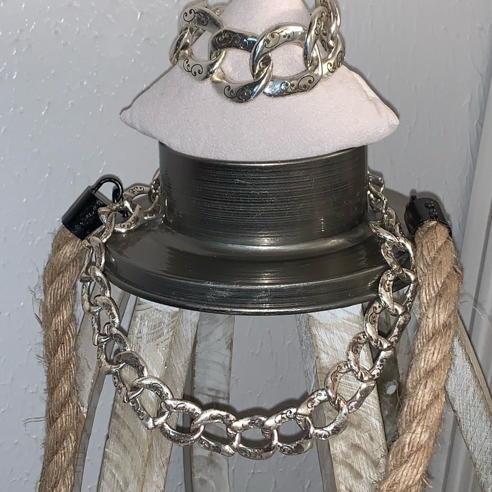 Brighton Retired Runway Silver Necklace and Bracelet
